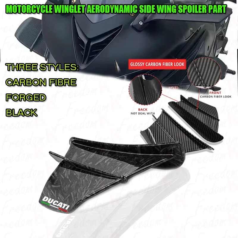For 899 959 1198 1198S 1199 1299 Panigale V4 V4S V4R V2 Supersport S Motorcycle Winglet Aerodynamic Wing Kit Spoiler