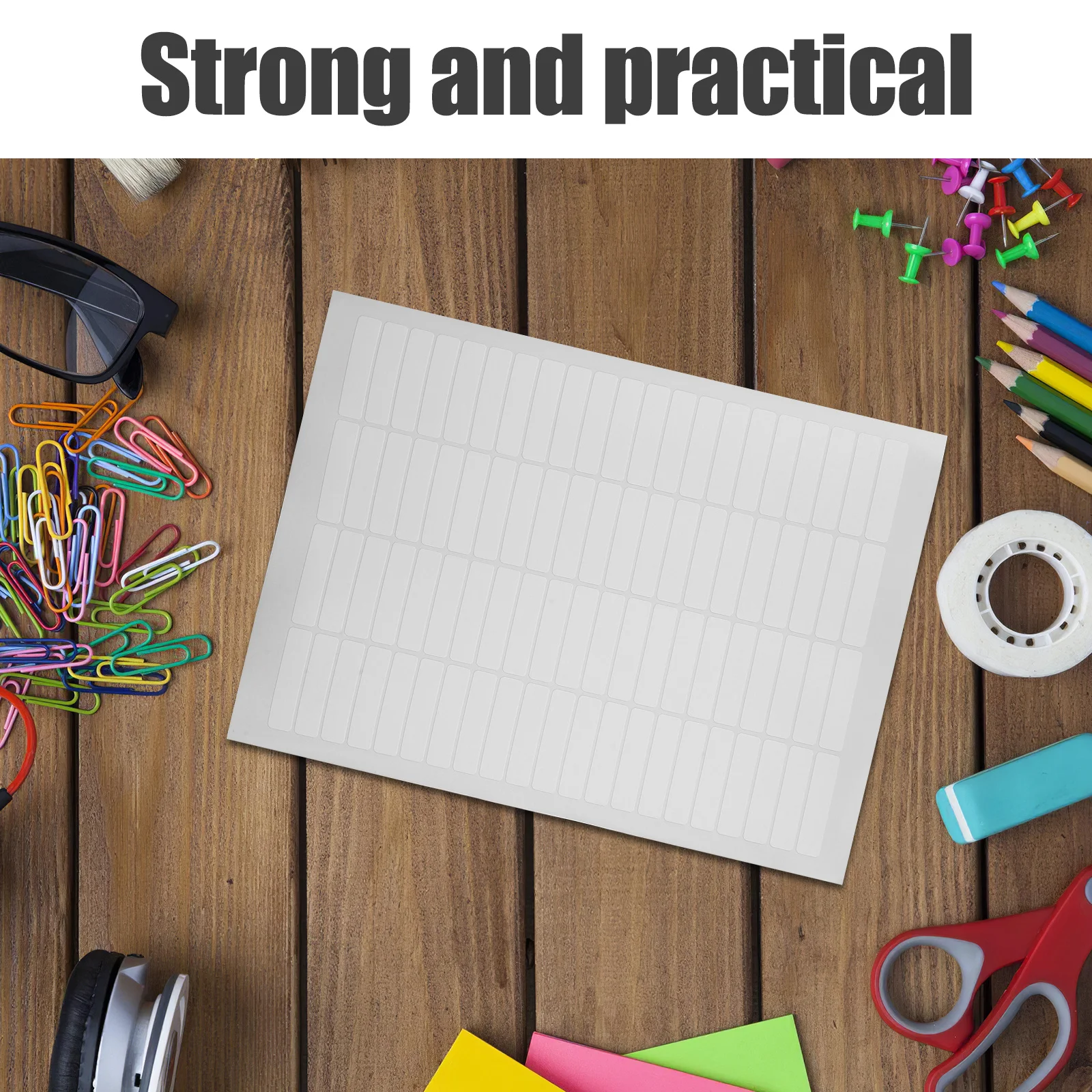 

20 Sheets Waterproof Material Labels Rectangular Blank Sticker Sheets for File Folder Label Printer Paper Self Adhesive Name Tag