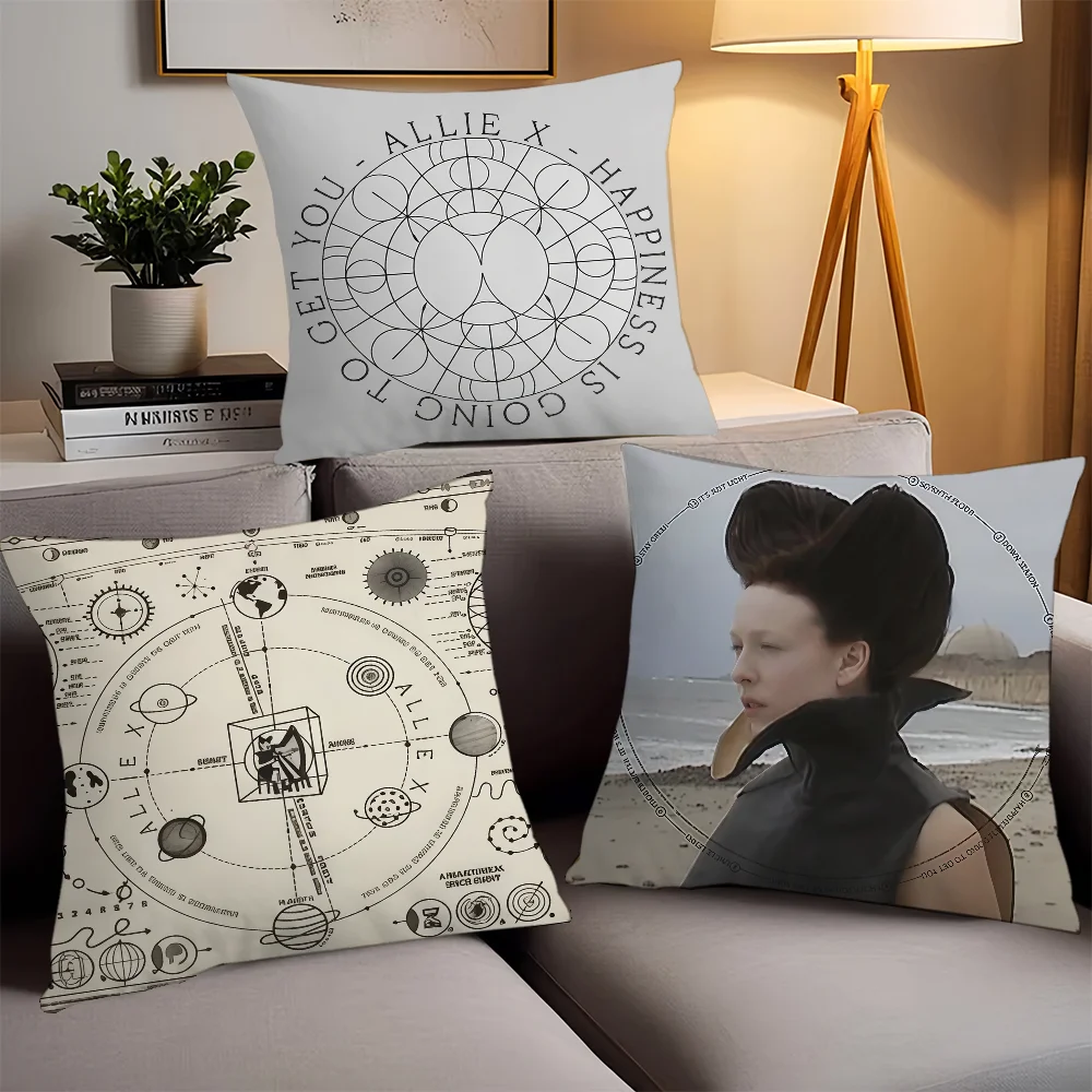 غطاء وسادة للمغني A-Allie X Happiness ls Going to Get You وسائد مكتبية مناسبة لوسادة تزيين غرفة نوم السيارة #2
