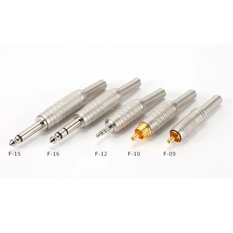 F-Series Professional Audio Patch Cable 3.5mm RCA 6.35mm Jack Hi-Fi Stereo for Home Theater DJ Mixer Music Recording Broadcast