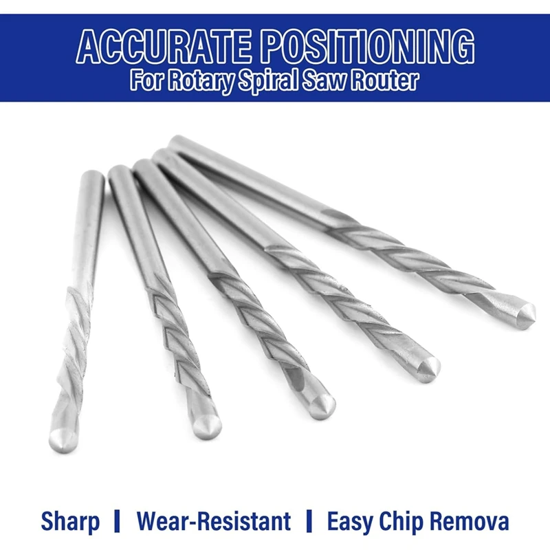 A96I-50Pcs 1/8 Inch Drywall Guide Point Cutting Bits Drywall Tools,Dry Wall Cutting Tools,For Use With Spiral Saw