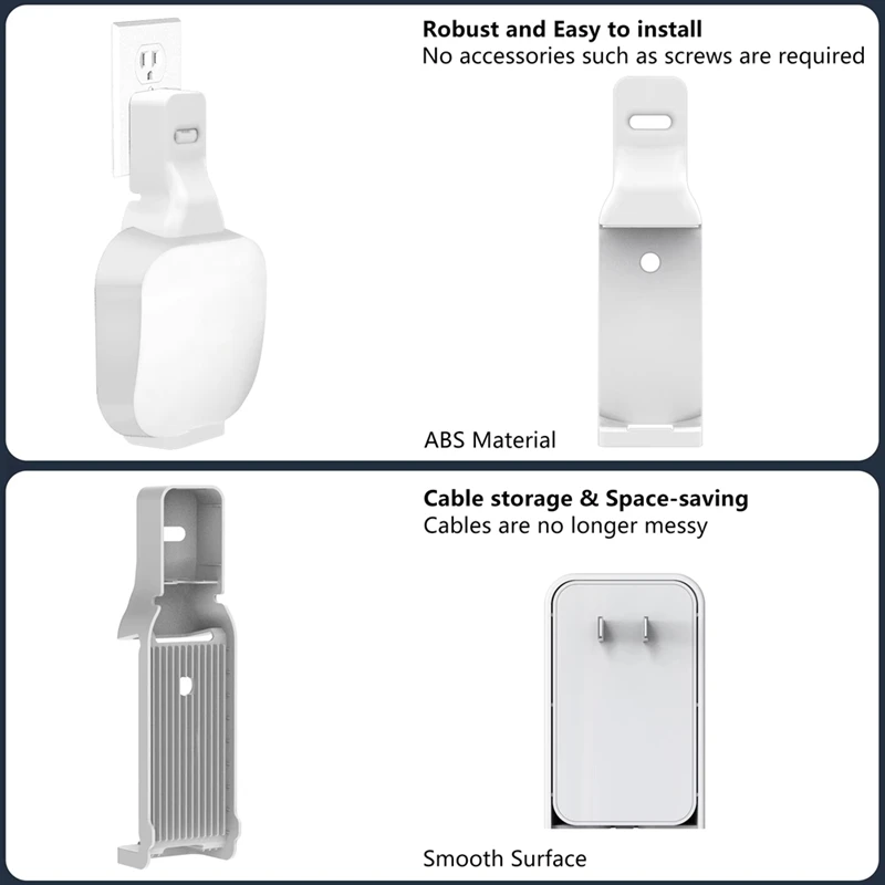 SCLS para Eero Pro 6 / Pro 6E soporte de enrutador Wifi de malla con soporte de almacenamiento de Cable compatible con Eero Pro 6 y Pro 6E soporte de montaje en pared