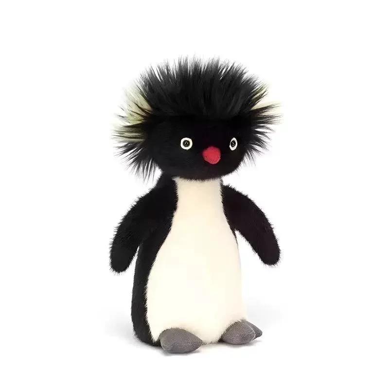 

UK Jellycat penguin plush toy, messy hair penguin, afro penguin, cute Ronnie plush doll, holiday gift