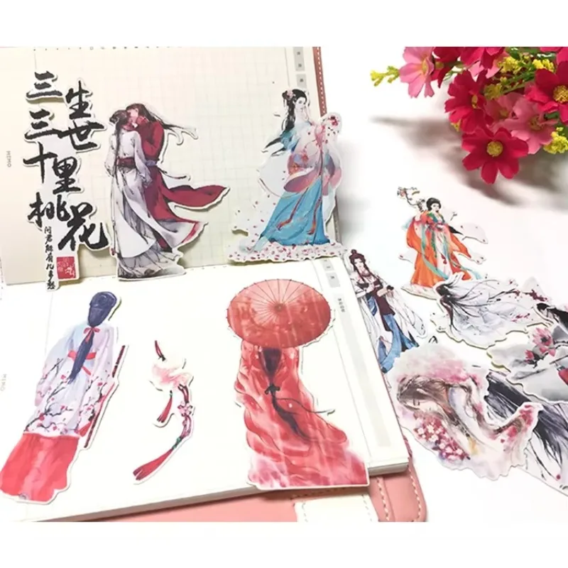 13pcs Creative cute kawaii self-made ancient girl / couple scrapbooking diary /decorative stickers/DIY craft photo albums