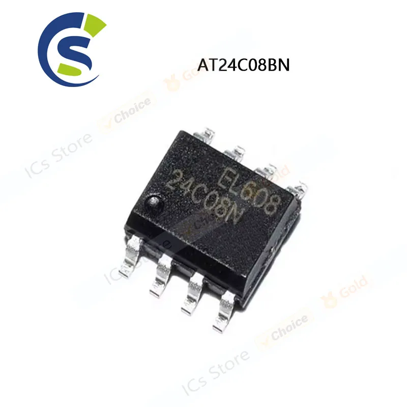 10PCS New And Original SMD 24C08 AT24C08 SOP-8 AT24C08BN
