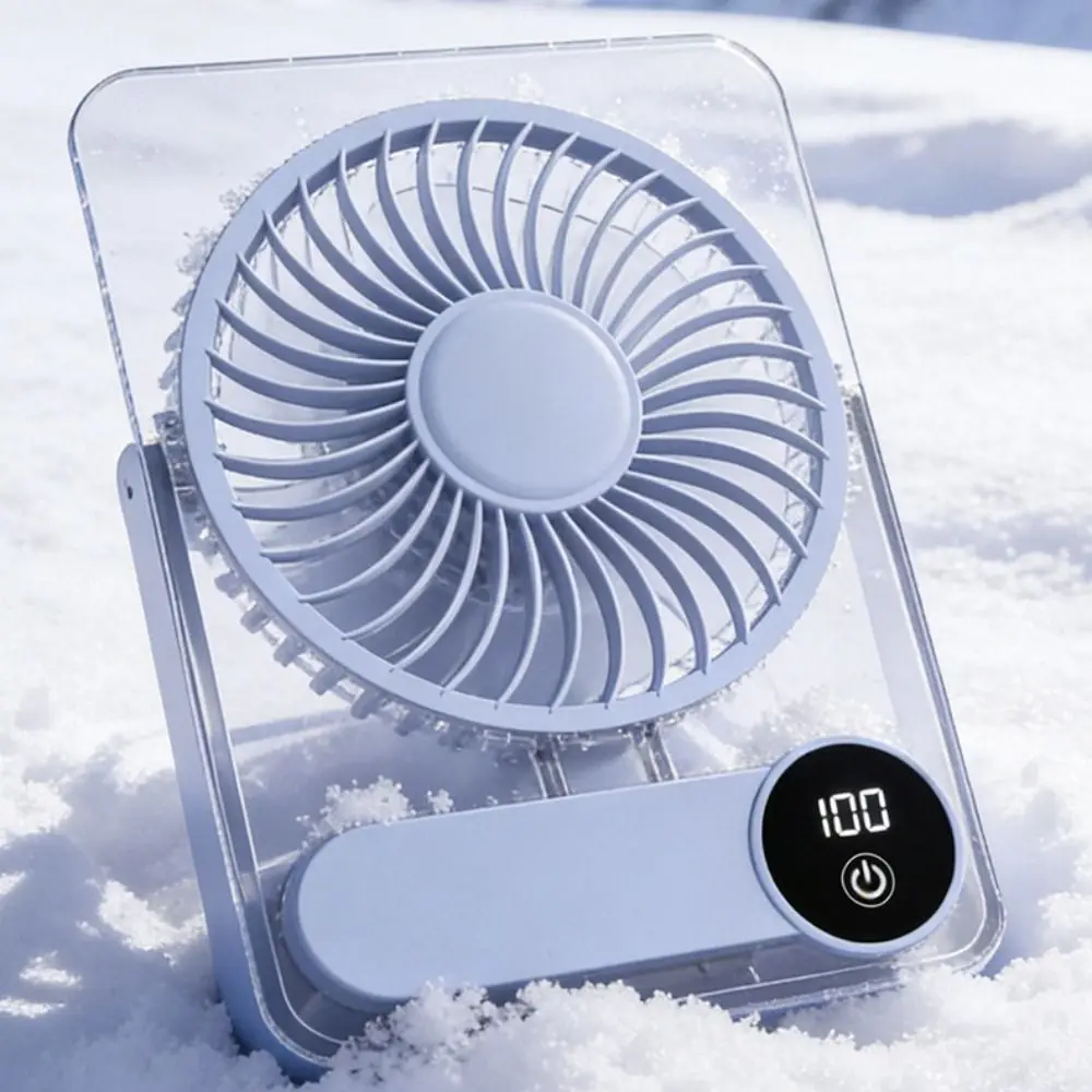 Foldable Desk Fan Wall Hanging&Handheld 100 Levels Table Cooling Fan Ultra Quiet Lightweight Personal Mini Fan