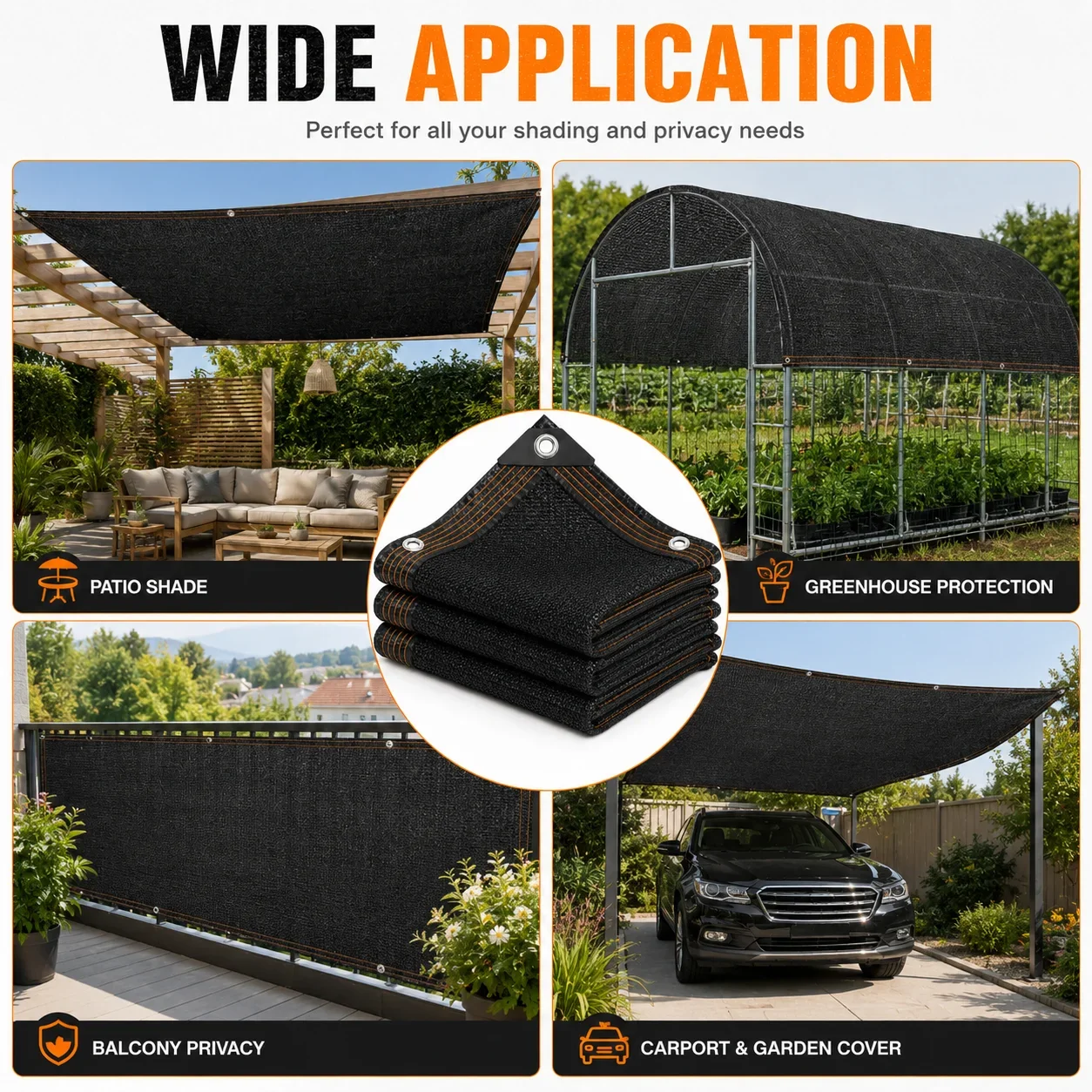 HDPE Shade Net 40%-95% Anti UV Sun Shade Cloth Garden Greenhouse Netting Plant Cover Outdoor Sunblock Mesh Fabric