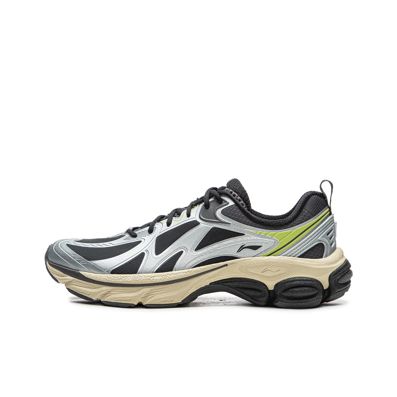 Li Ning Fuyao Boom V2 Low top Running Shoes Men's Black Silver ARXW019-6