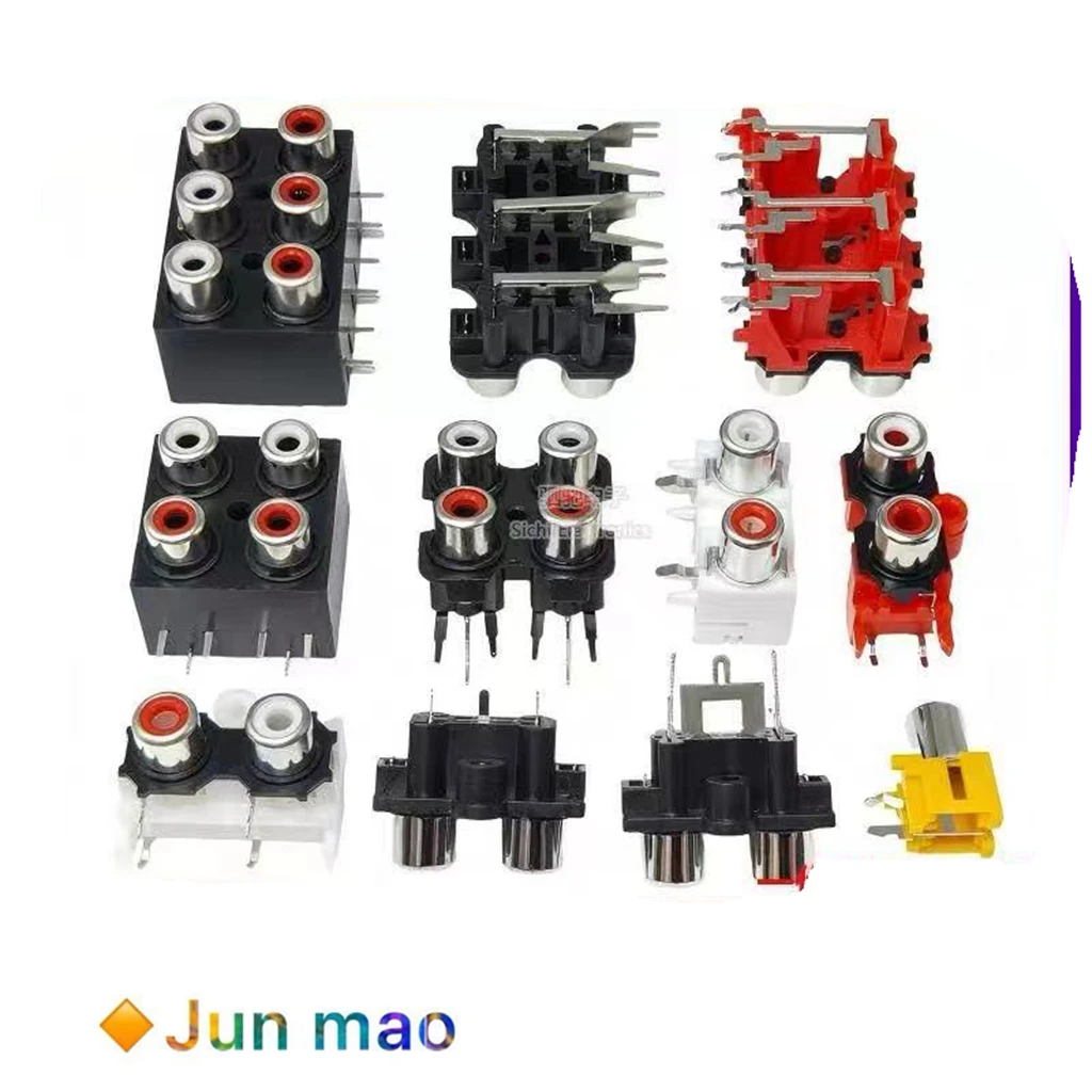 

5PCS AV2-8.4-13 2/4/6/8 bit/hole RCA-213 Lotus socket audio interface connector AV same core socket