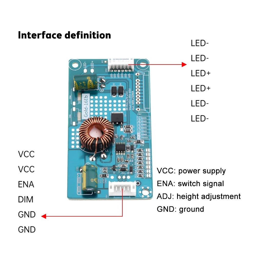 LED LCD TV Backlight Driver Module Boost Inverter Board Constant Current Converter Voltage Adapter Output 15~88V / 35V~85V