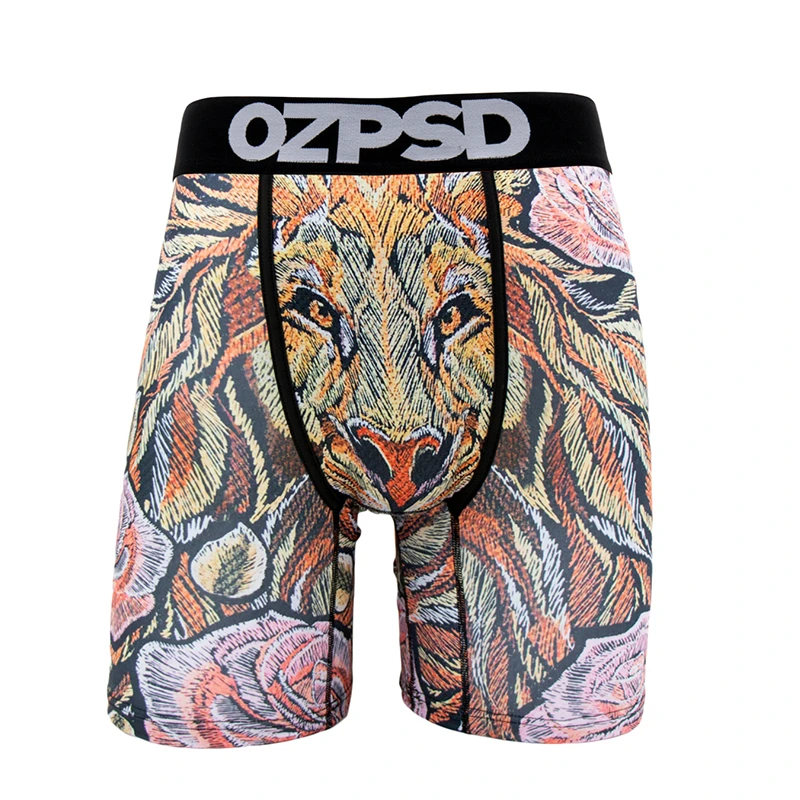 OZPSD Sexy Men Underwear Boxers Cueca Male Panty Lingerie Men Underpants Boxershorts Plus Size Breathable Print Man Boxer Briefs