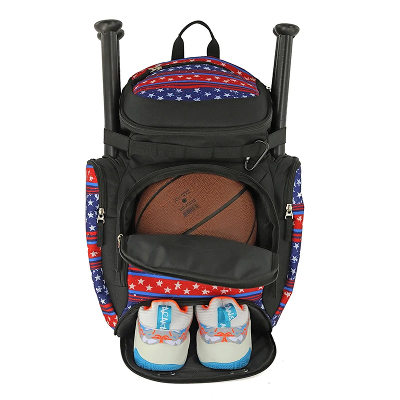 35L Baseball Basketball Soccer Backpacks Large Sports Bag with Separate Ball holder & Shoes compartment,Cycling Climbing Hiking