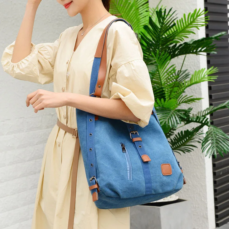 Canvas Retro Big Capacity  Crossbody Messenger Bags Handbags Letter Shoulder Shopper School Satchel Backpack Laptop Women Purse