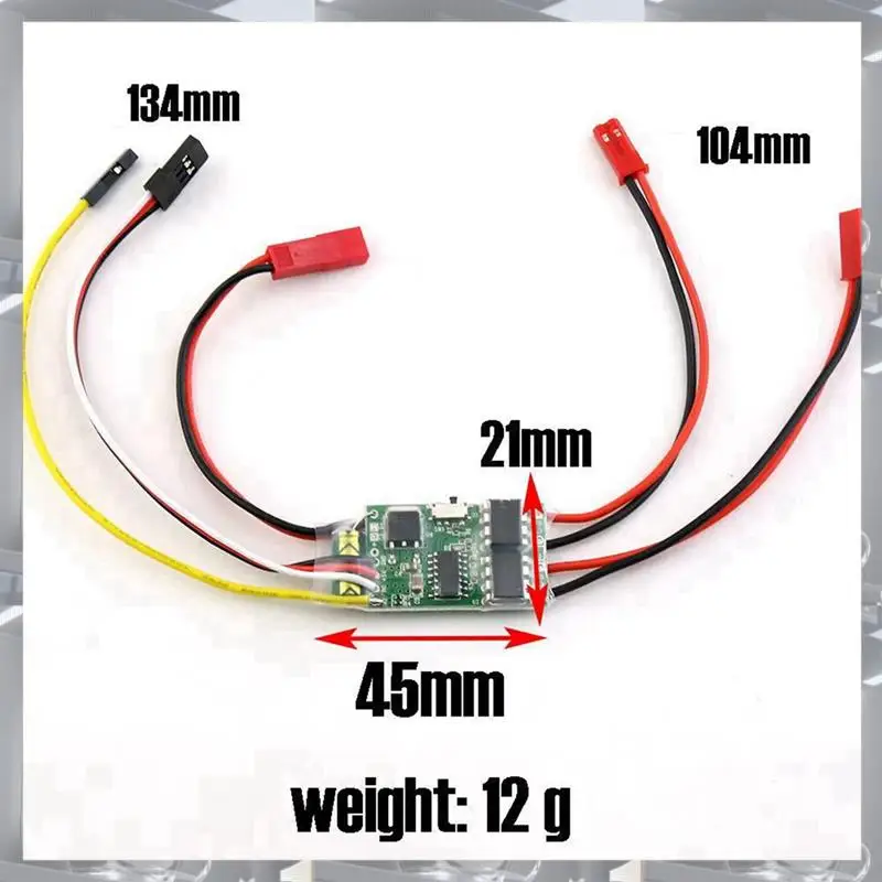 A84F-4X Bidirezionale 5A ESC Regolatore di Velocità Spazzolato Dual Way ESC 2S-3S Lipo Per RC Modello di Auto Barca Serbatoio Pezzi di Ricambio