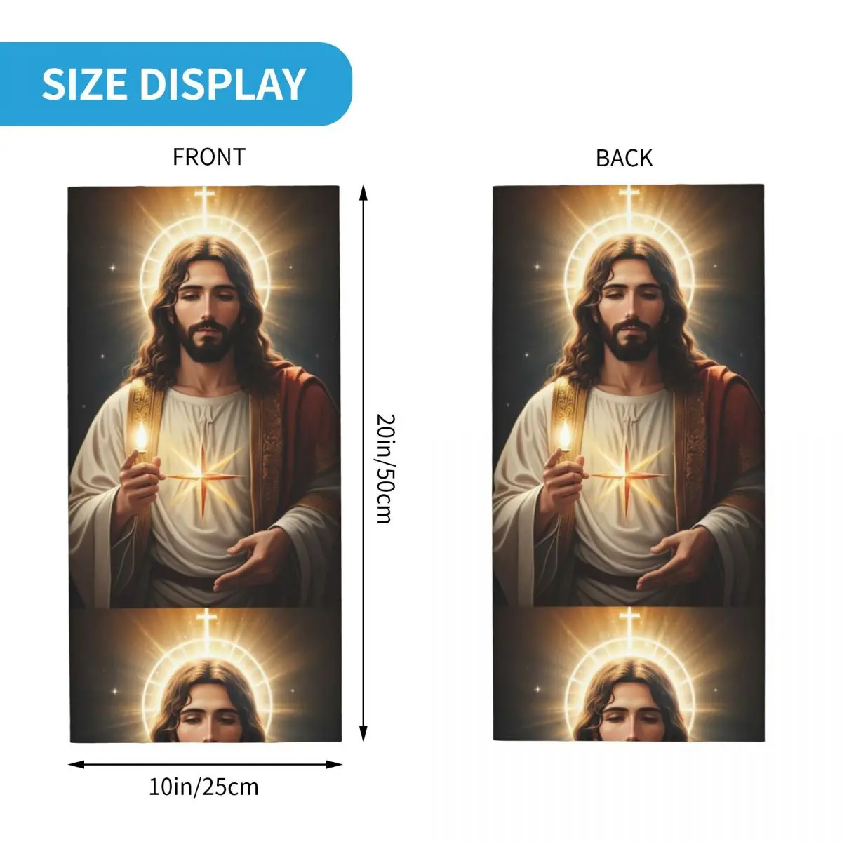 Catholic Cross Jesus Christ Faith Merch Bandana Neck Gaiter Religious Christianity Saint Face Scarf Unisex Windproof