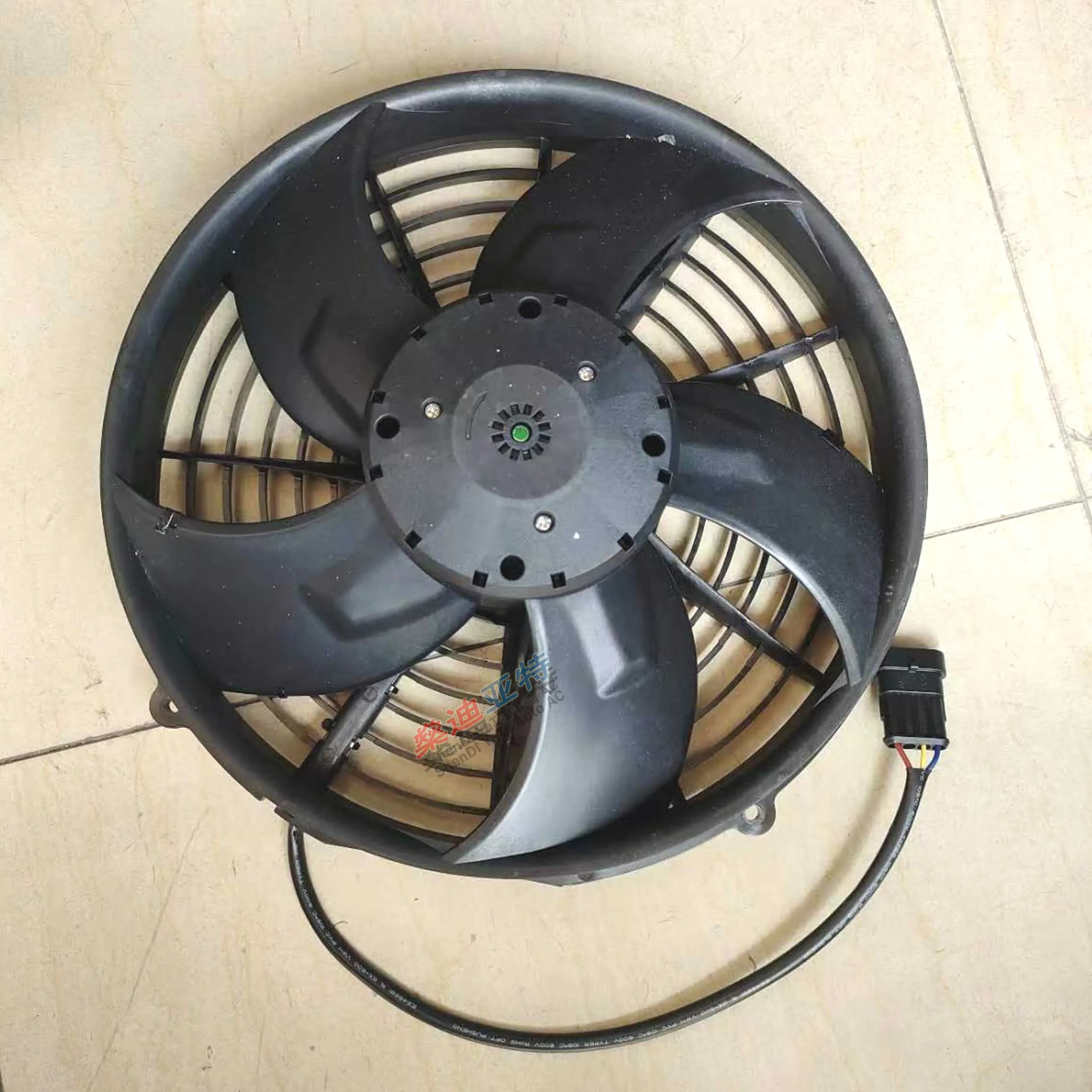 24V Air Conditioning Condensing Fan Assembly Cooling Electronic Fan Brushless Fan For Bus 3 Wire and Tram