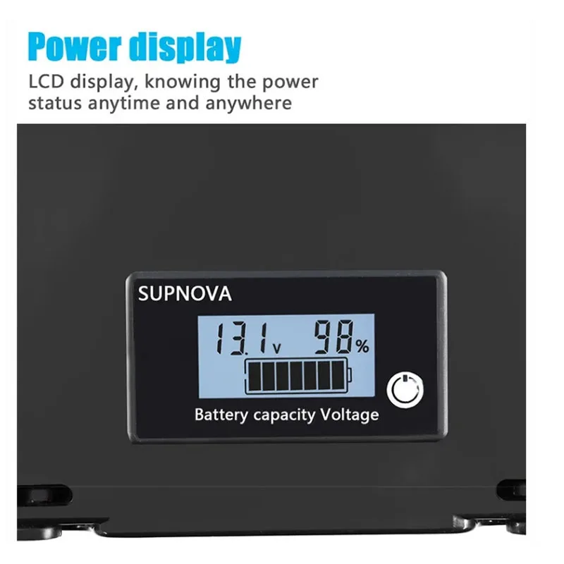 Liitokala LiFePO4 Batteria 12V 30Ah 40Ah 50Ah 60Ah Energia solare impermeabile compatibile con camper e carrelli da golf Off-Road Grid