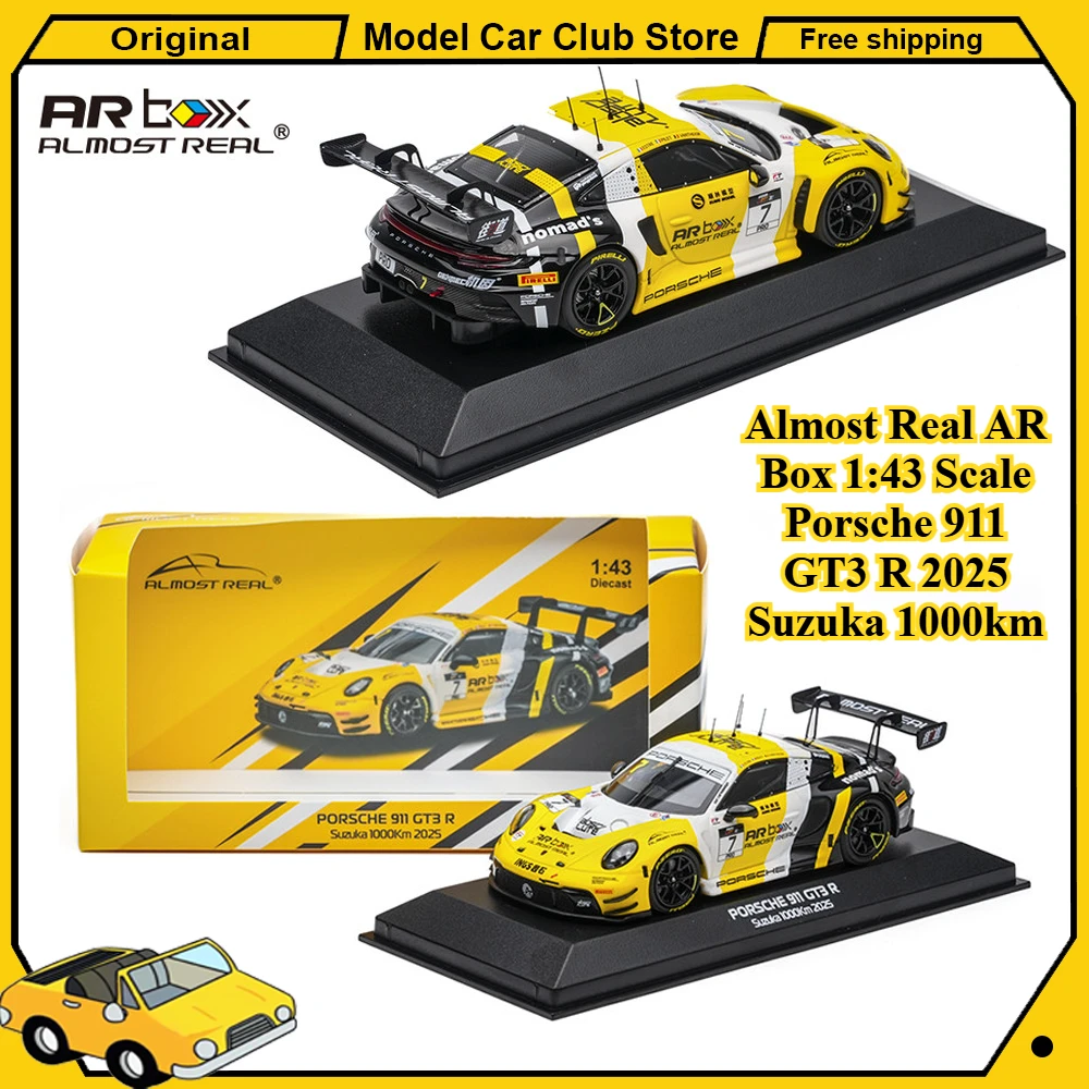 

Модель Almost Real AR Box в масштабе 1:43: Porsche 911 GT3 R 2025 для гонки Suzuka 1000km Challenge # Коллекционные миниатюрные модели автомобилей из 7-компонентного сплава: игрушки и подарки