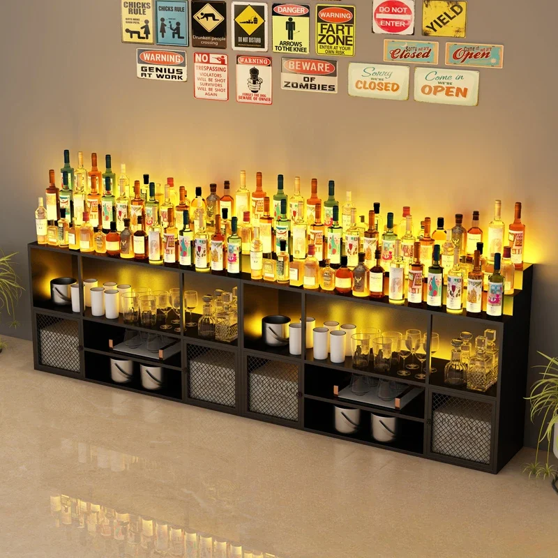 

Commercial wine showcase for restaurant, wall bar counter, shelf T1, cocktail, beer, mall