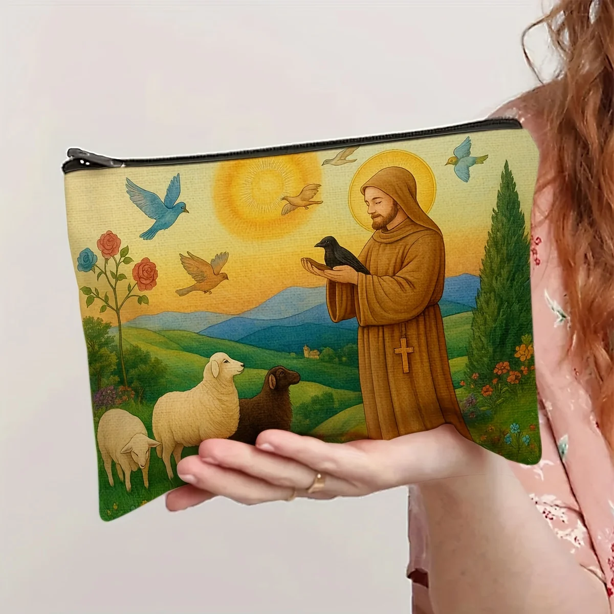 Una bolsa de cosméticos de San Francisco: linda bolsa multifuncional con cremallera, bolsa de almacenamiento de joyas, pequeña bolsa de almacenamiento con cremallera de viaje perfecta.