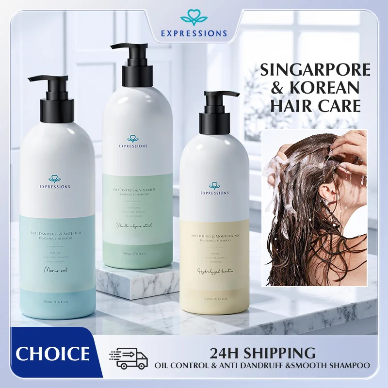 EXPRESSIONS Loose Control Oil + Debris Removal and Anti-itch + Smooth and Moisturizing Shampoo