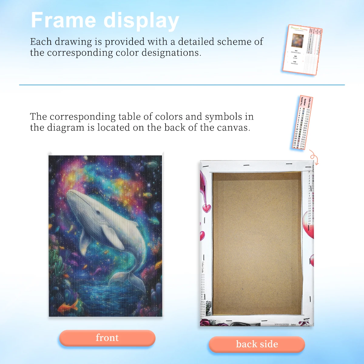 RUOPOTY Whale Diamond Painting Kit Home Wall Decor Artwork Animal Full Round Diamond Art Painting Kits Wall Art Picture Diamond
