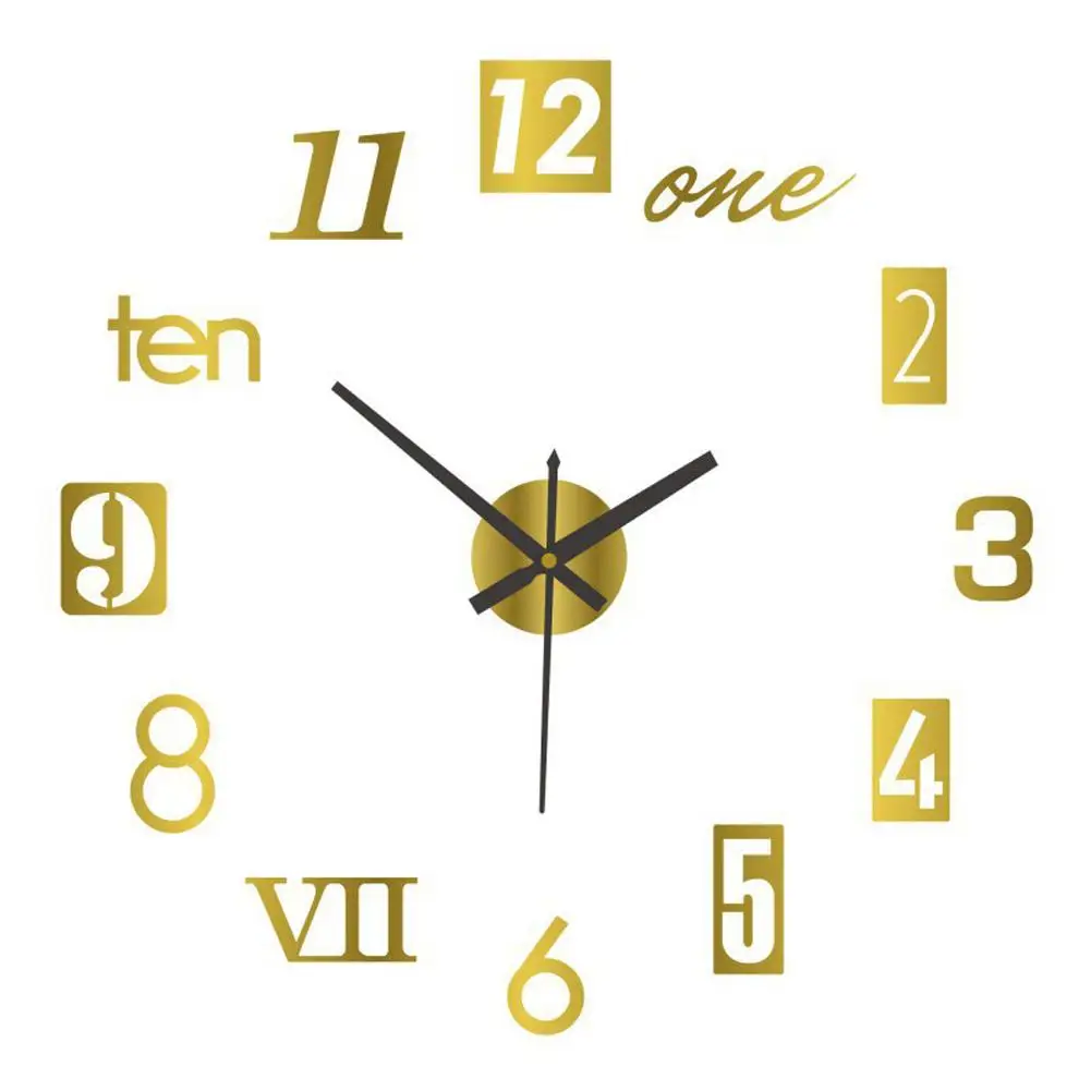 3d Luminous Wall Clock Frameless Acrylic Wall Clock Clock Wall Decoration Art Sticker Clocks Fashion Digital Clock Diy P2n8