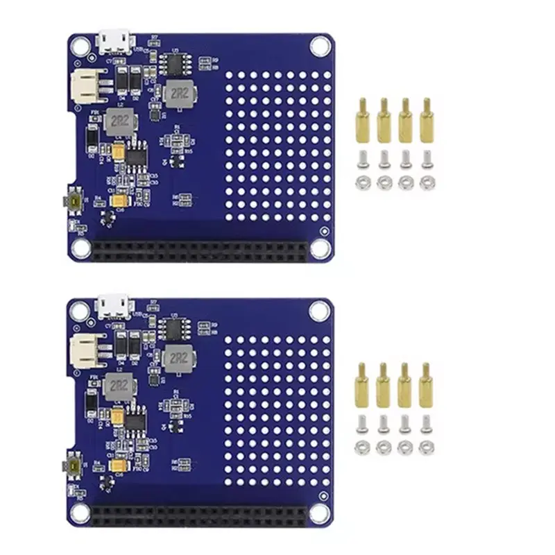 A92Z 2PCS Raspberry Pi 4 PI5 UPS Uninterruptible Power Supply HAT Lithium Battery Module Rpi UPS H