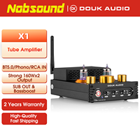 Nobsound HiFi JAN5725 Bluetooth 5.0 Receiver MM Phono Amplifier Stereo Vacuum Tube Amp for Turntables 320W