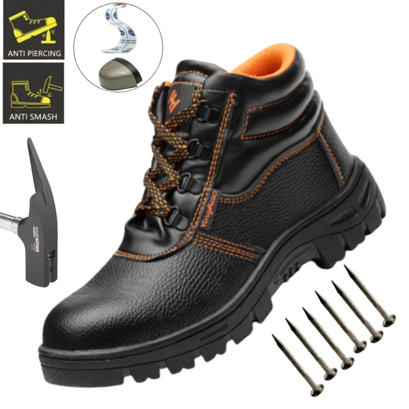 

Cheap Kevlar Insoles Labor Protection Shoes for Men Anti Smashing and Anti Piercing Steel Toe Mining Comfortable Safety Shoes