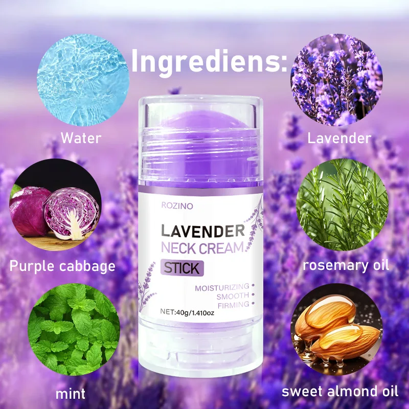 Crema viso e collo alla lavanda Crema essenza lifting e rassodante Linee sottili leggere Crema idratante per la bellezza della pelle