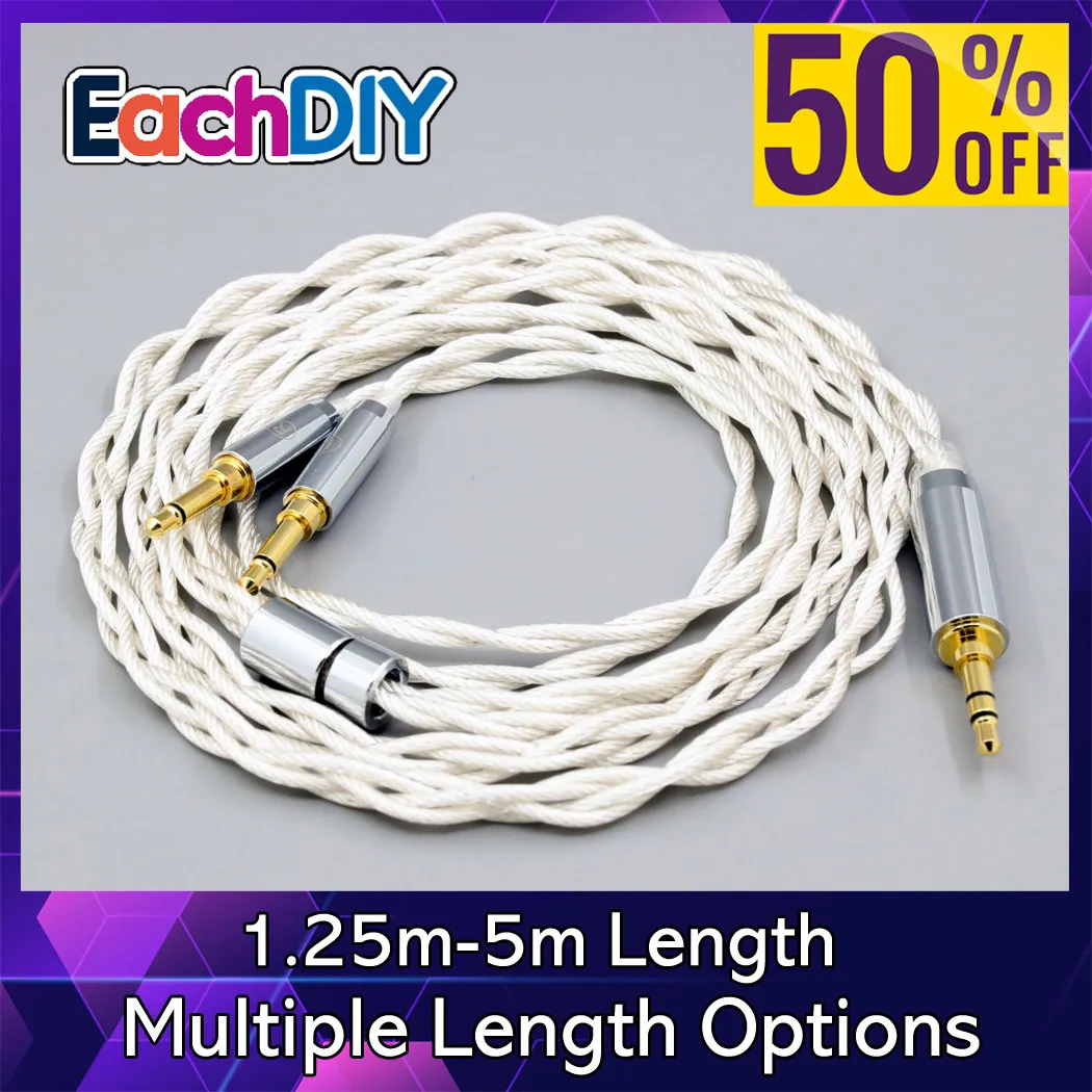 Graphene 7N OCC Silver Plated Type2 Earphone Cable For Hifiman Sundara Ananda HE1000se HE6se he400se Arya He-35 Cover LN008143