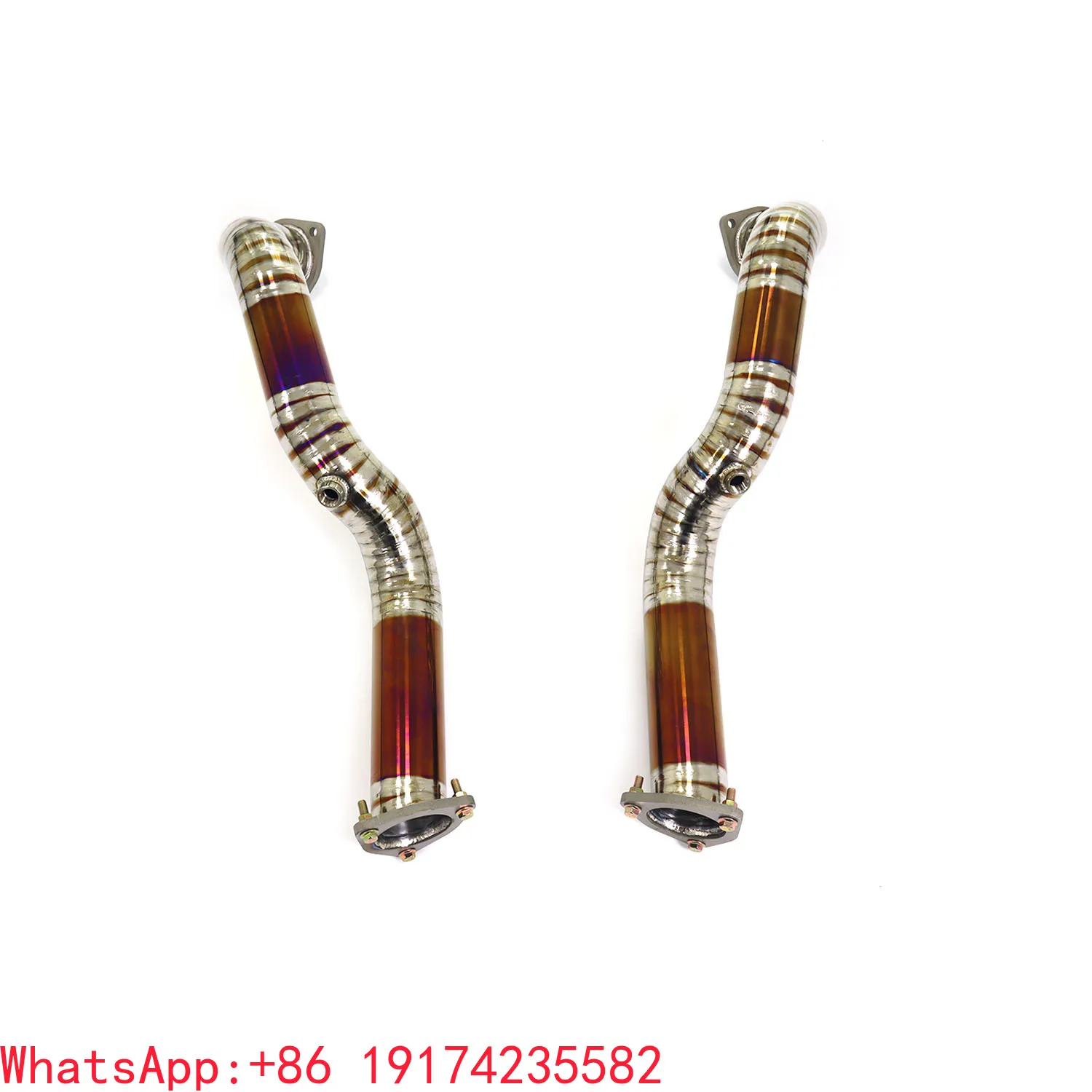 For Popular GT4 Exhaust Titanium Pipe Exhaust Downpipe For 718 GT4 RS 4.0L With High Quality Auto Turning Pipe Parts