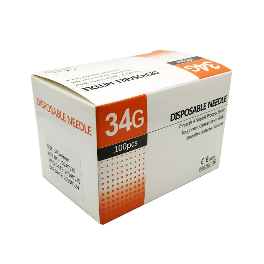 

Одноразовые маленькие безболезненные иглы 34 г, 4 мм, 6 мм, 13 мм - иглы для инструментов медицинского класса для различных применений
