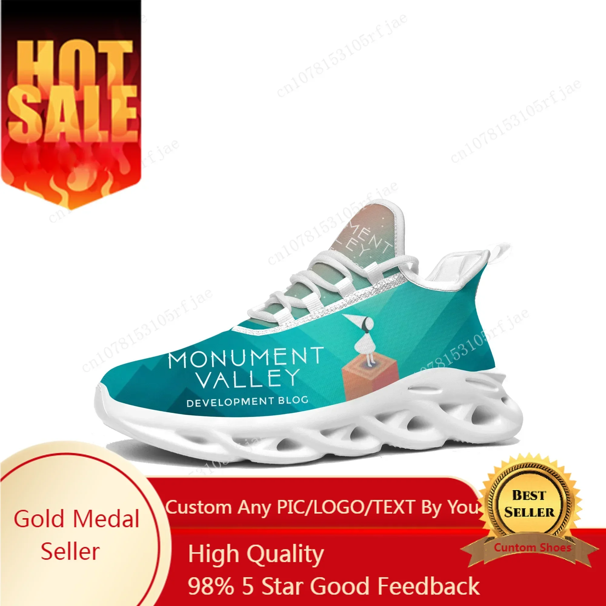 

Monument Valley Sneakers Hot Cartoon Game Mens Womens Sports Running Shoes Custom Built Lace Up Shoes
