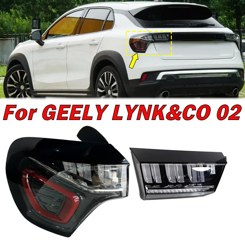 

Авто внешние аксессуары для GEELY LYNK & CO 02, светодиодный задний фонарь, предупреждающий стоп-сигнал заднего хода, сигнальная лампа, задний фонарь в сборе