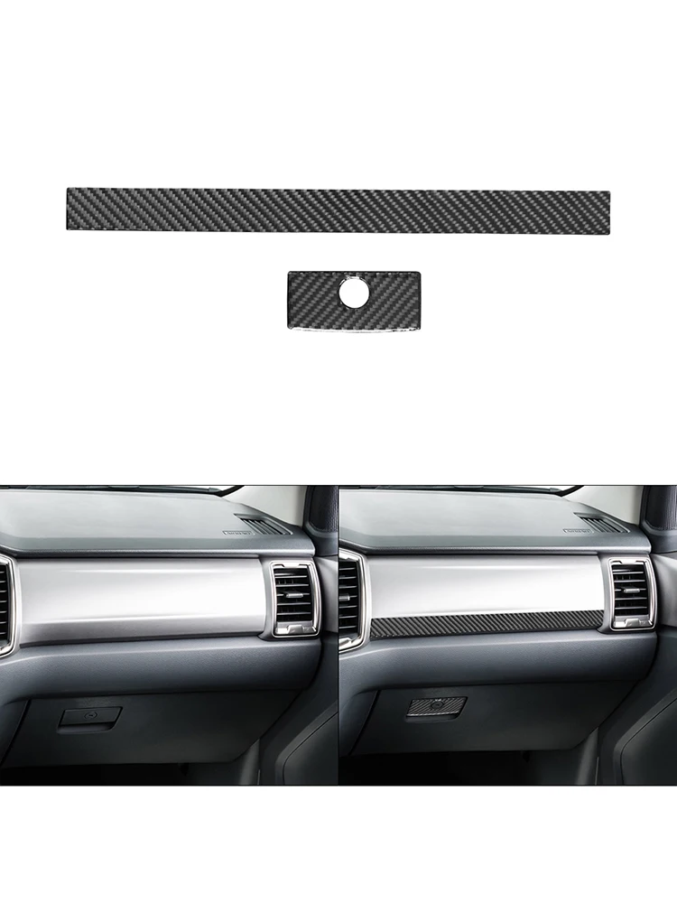 

For Carbon Fiber with Navigation, with Automatic AC, Ford Ranger 2019 2020 2021 2022 Passenger Side Dashboard Glove Box Switch