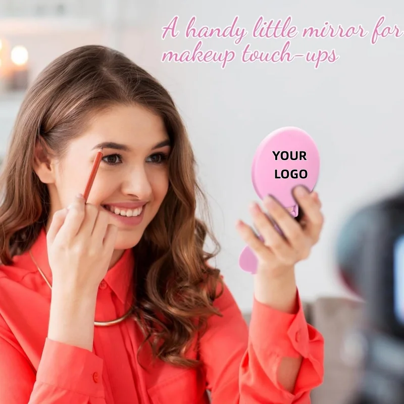 

Зеркало для макияжа складное портативное, 50 шт., оптом, с возможностью индивидуализации, простое, многоцветное, на выбор, высококачественное