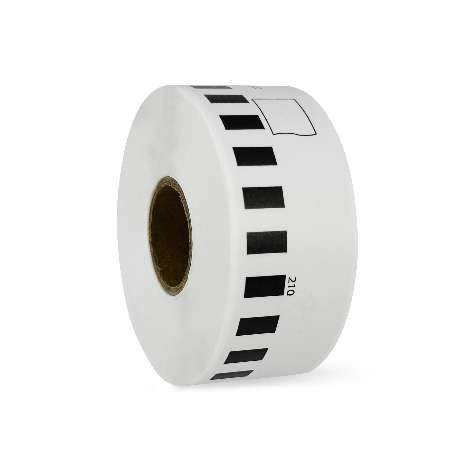 Compatible Brother DK 22210 Paper Label 29mm Wide continuous length 100 feet Black on White (Only label roll without holder)