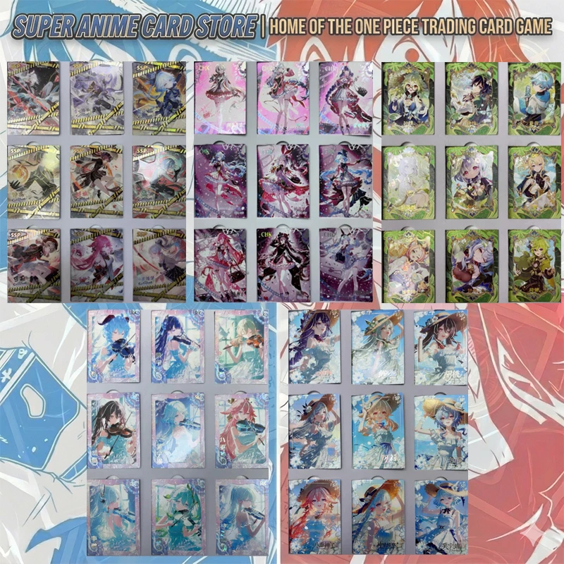 Japanese Anime Goddess Story  SSP chk QR SP RK Card Set Hu Tao Zhongli Kamisato Ayaka Yae Miko Raiden Shogun Collectible Cards