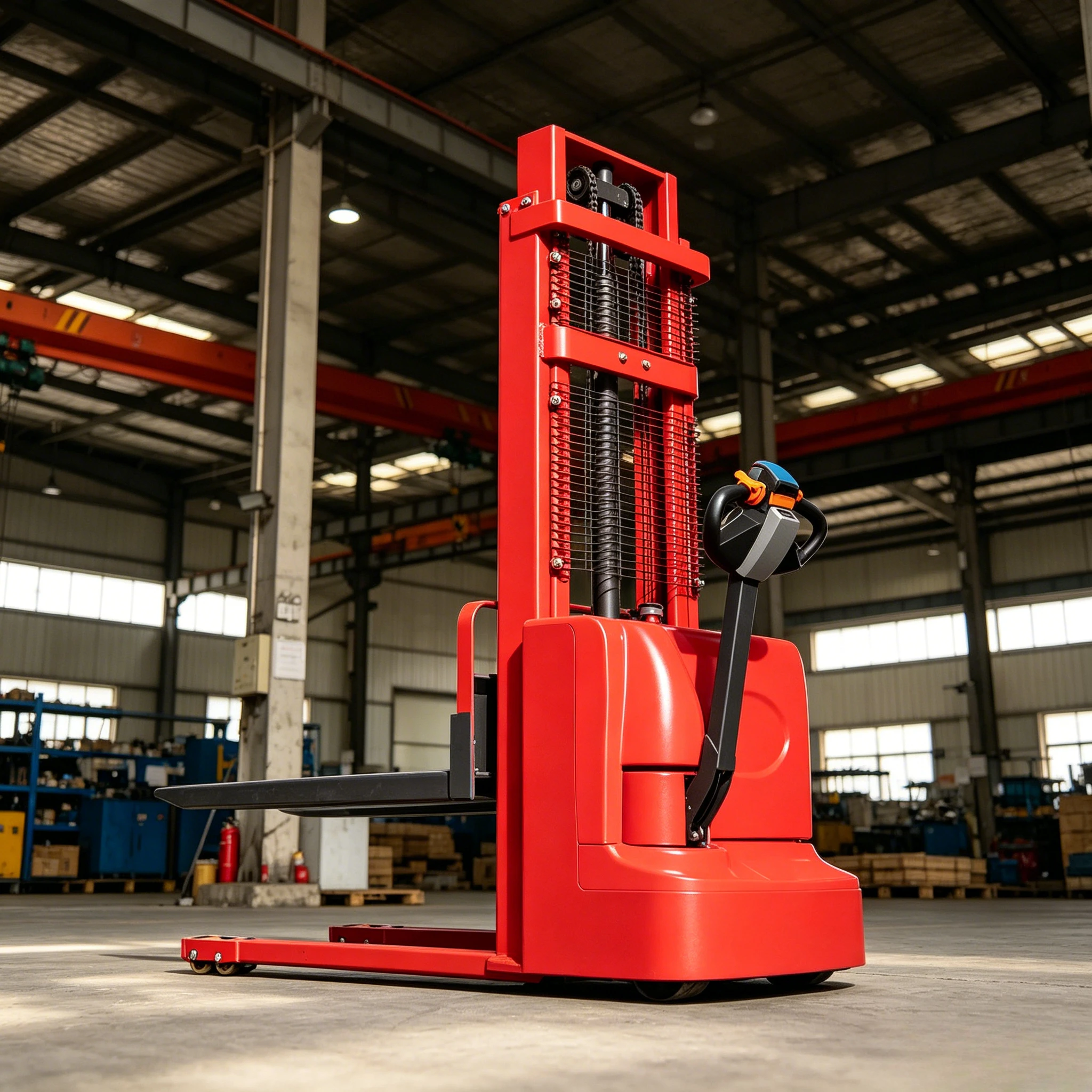 Customized Stacker Truck High Operating Efficiency 1000kg/1500kg/2000kg The Full Electric Stacker with Stand-on Platform