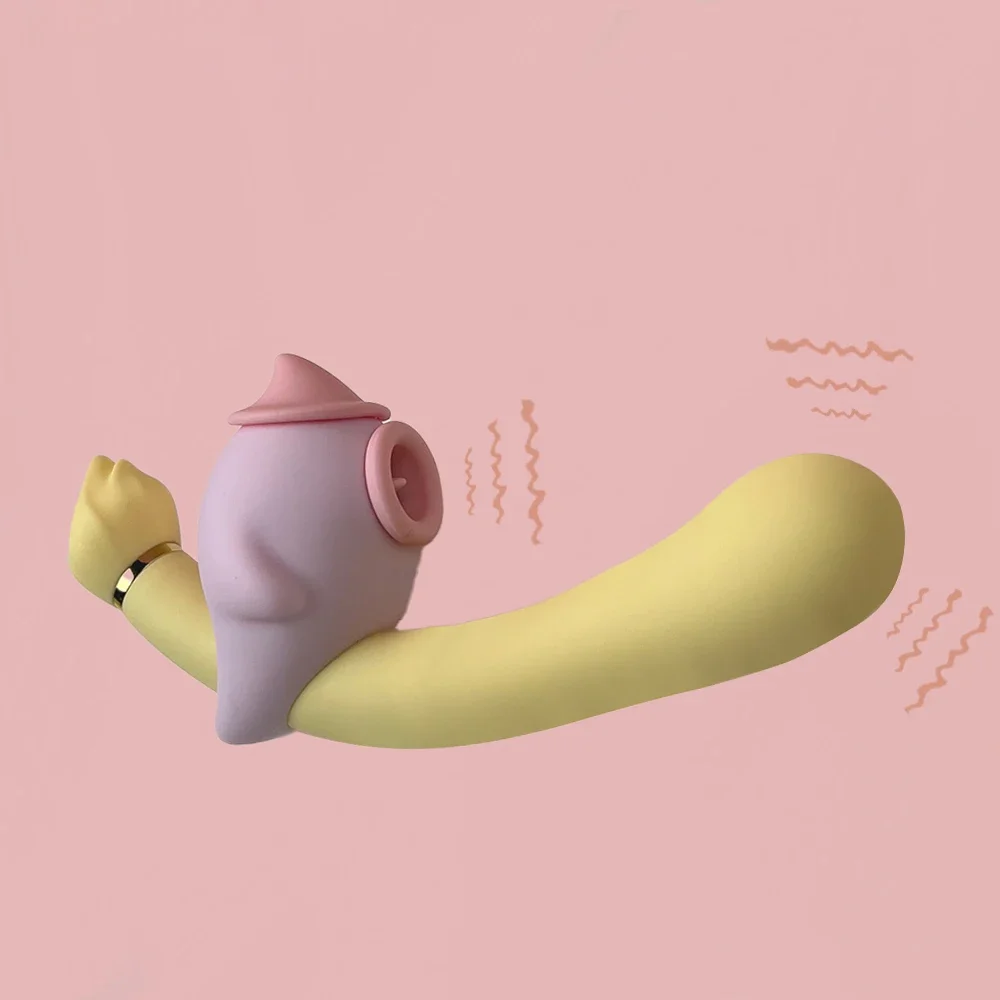 Magic Banana Wand Vibrator for Women 8 Powerful Vibration Licking Sex Toy Penetraction Pleasure G-Spot Stimulation Adult 18 Plus