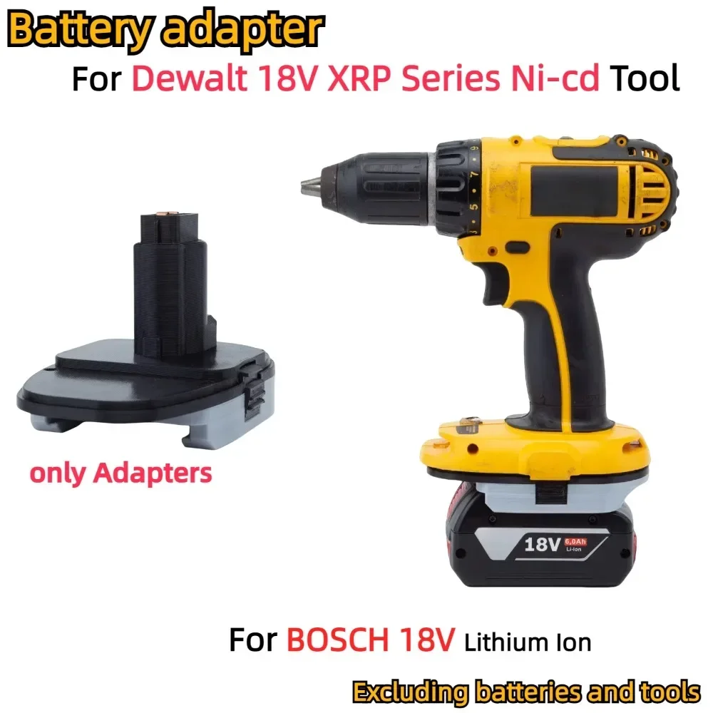 Battery Adapter/Converter For BOSCH 18V Li-ion Battery series TO for Dewalt 18V XRP Ni-cd Cordless Tools Accessory(Only Adapter)