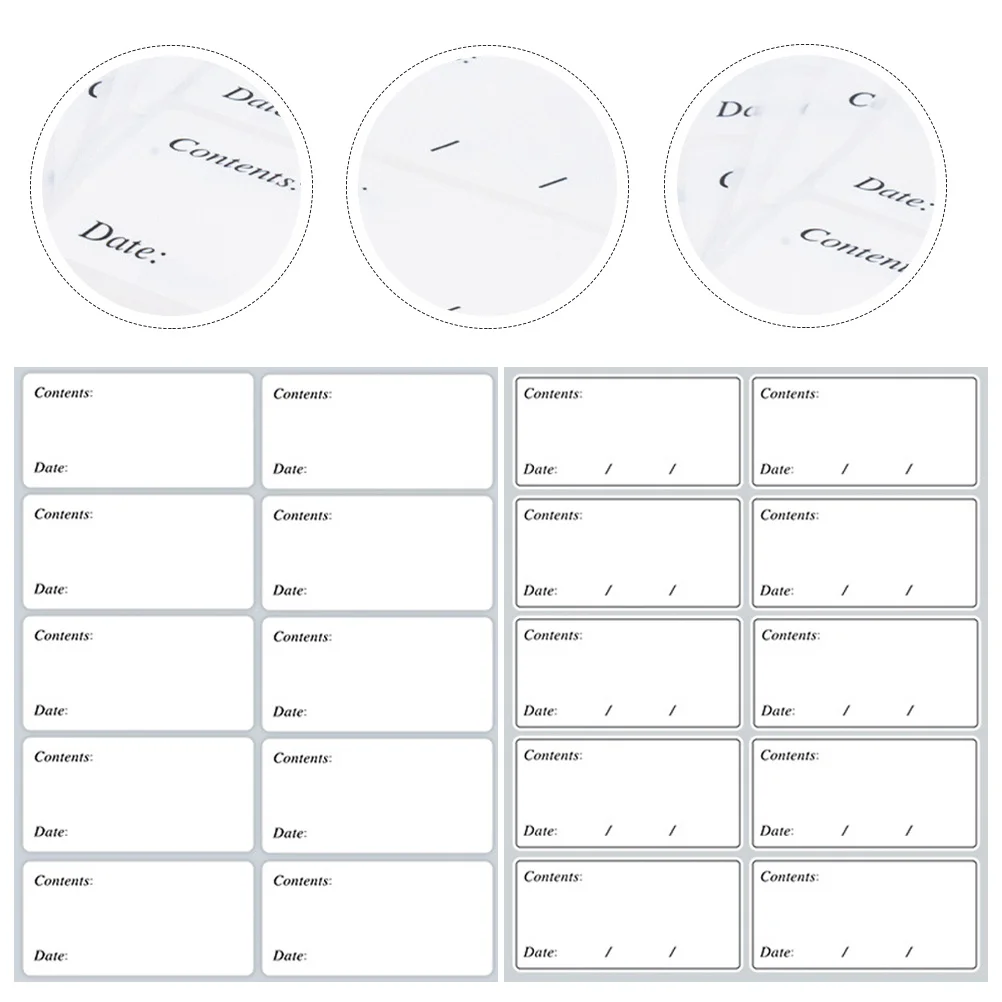 

40 Sheets Food Label Stickers Non-Fade Adhesive Bottle Stickers for Milk Storage Glass Plastic Containers Kitchen