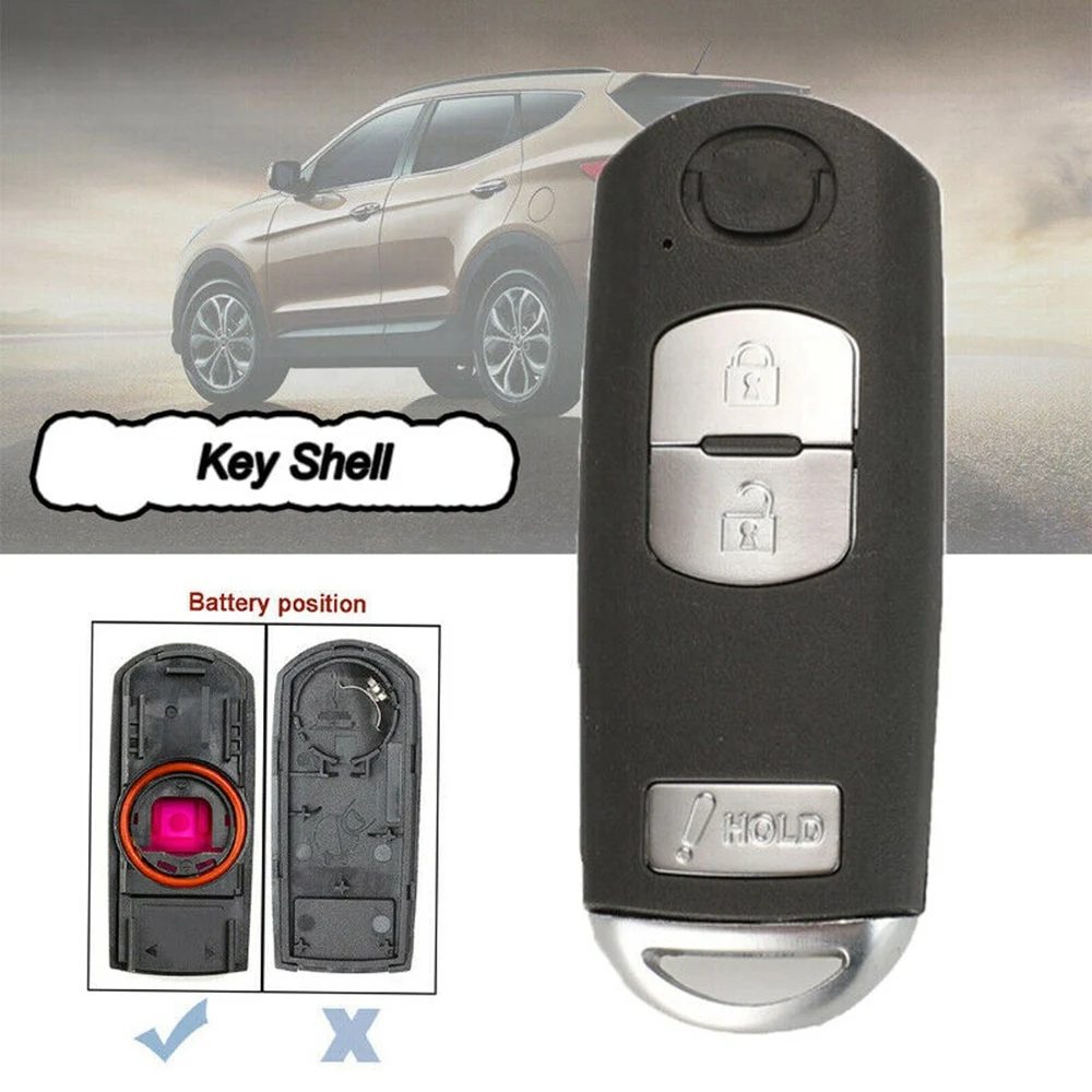 Replacement 3Button Remote Key Fob Shell Case for Mazda 3 CX-3 CX-5 9 SKE13D-01