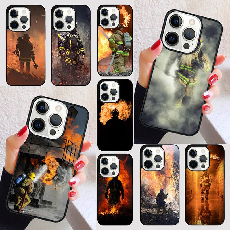 Firefighter Fire Fireman cover For iPhone 15 16 13 12 11 14 Pro Max Mini Max SE 2020 7 8 15 16 Plus Phone Case