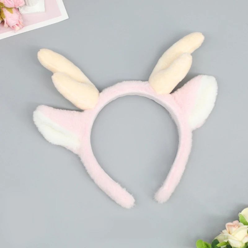 Y166 Cameriera Hairhoop Antler Ear Hairband Giochi imitazione Fascia per capelli Costume Hairhoop Ragazza Festa a tema