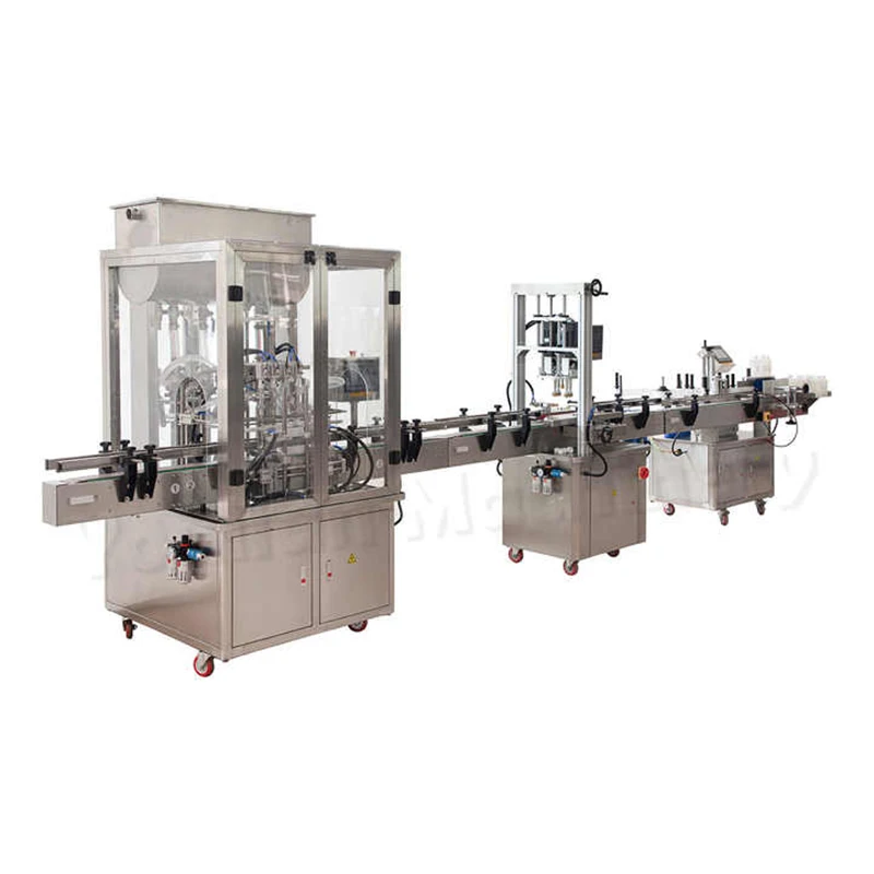 YL-L Automatic Production Line Round Plastic Bottle Labeler Sauce Cosmetic Cream Paste Filling Capping and Labeling Machine