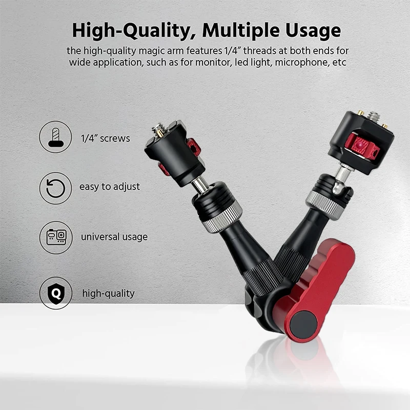 7inch Adjustable Articulating Friction Magic Arm with Arri Locating Pin for DSLR Camera Cage LCD Monitor DV Monitor LED Light