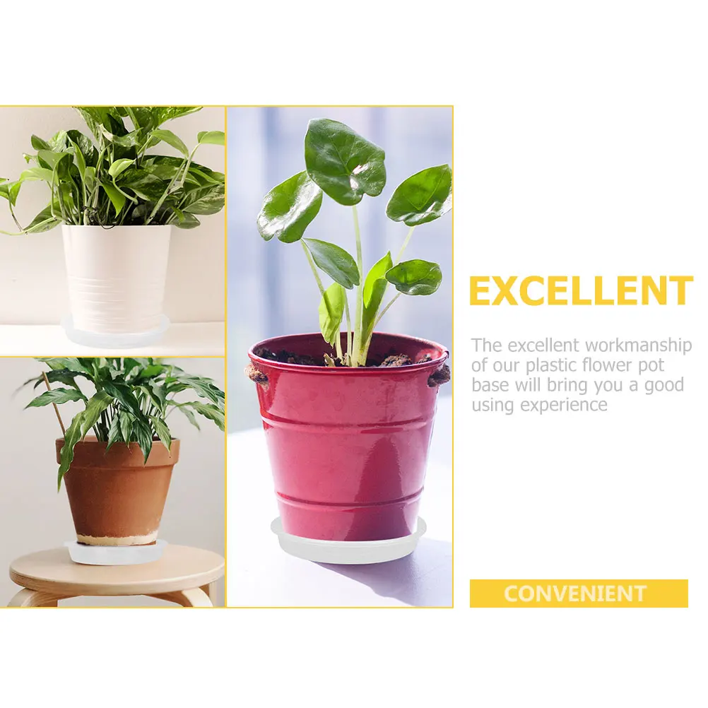 

10Pcs Durable Round Plastic Plant Drip Trays Flower Pot Saucers Garden Accessories Indoor Outdoor Water Drainage Catch Tray